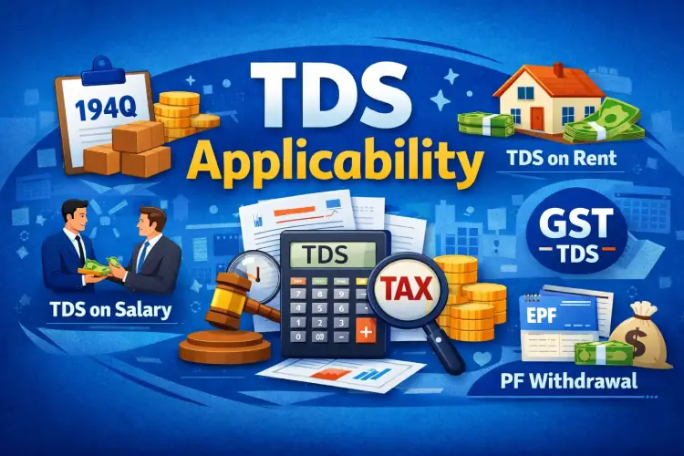 TDS applicability in India for FY 2025-26 covering salary, rent, GST, 194Q and 194R
